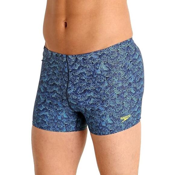 Speedo Men's Swimsuit Square Leg Printed Swim Shorts Size Medium - Picture 1 of 6